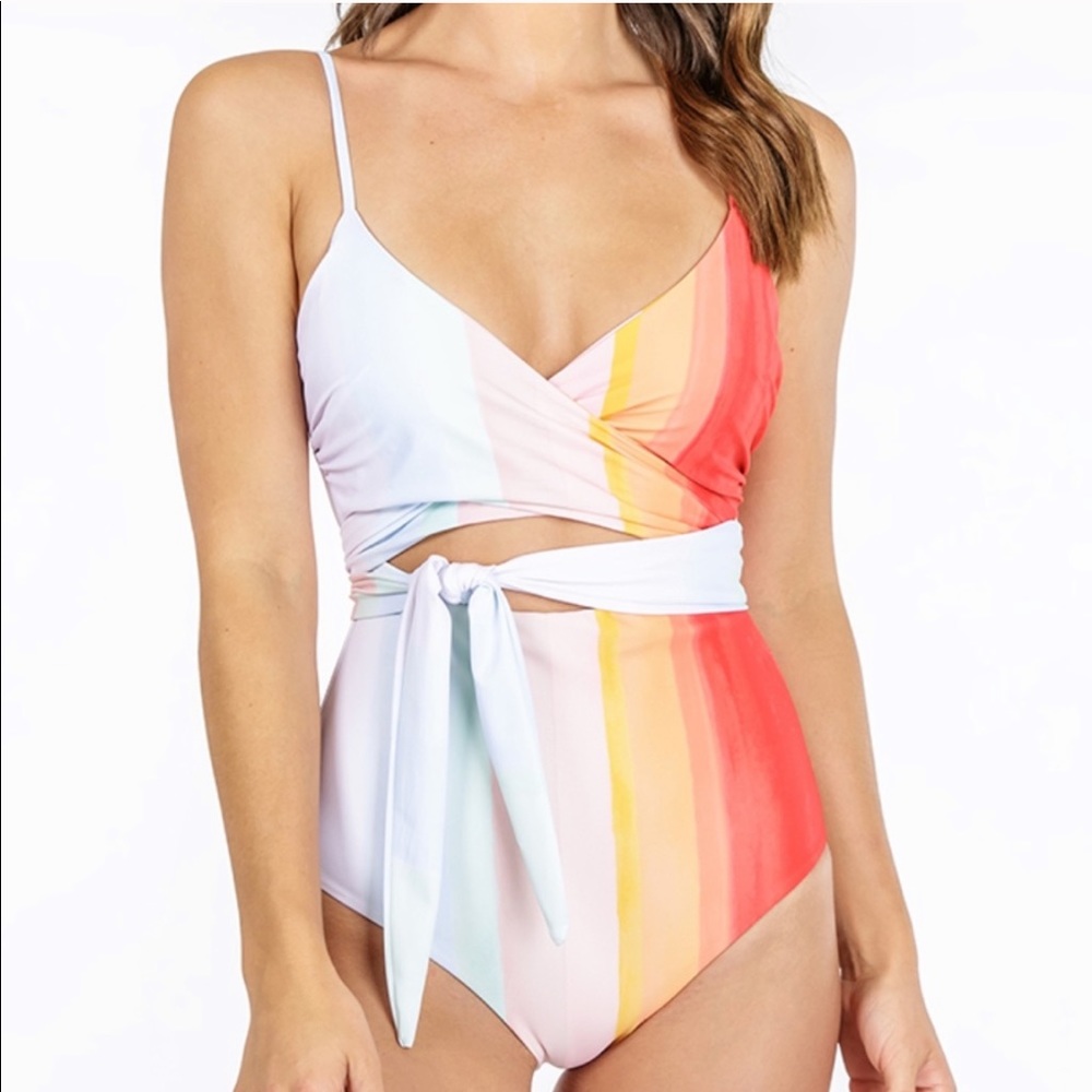 Mara Hoffman ‘Isolade’ Wrap One Piece Swimsuit-NWT